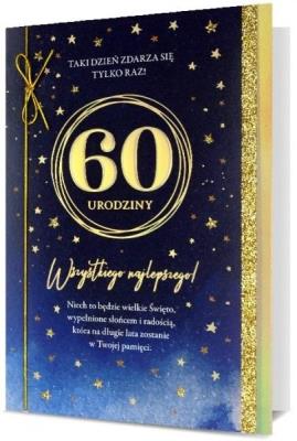 Opakowanie Karnet B6 Urodziny 60