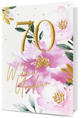 Opakowanie Karnet B6 Urodziny 70