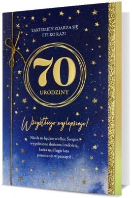 Opakowanie Karnet B6 Urodziny 70