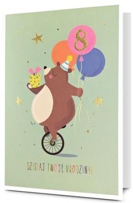 Opakowanie Karnet B6 Urodziny 8