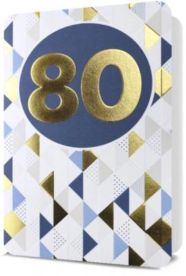 Opakowanie Karnet B6 Urodziny 80