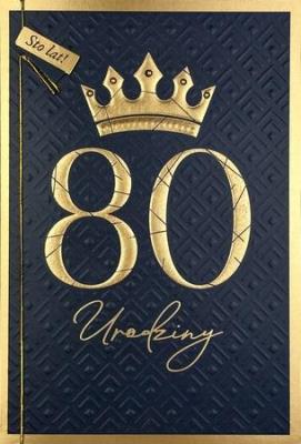 Opakowanie Karnet B6 Urodziny 80