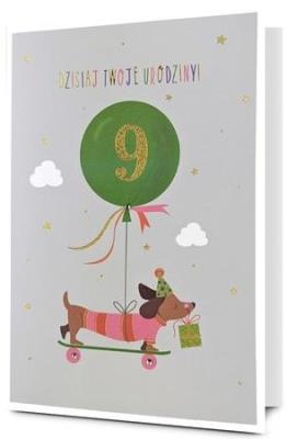 Opakowanie Karnet B6 Urodziny 9
