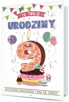 Opakowanie Karnet B6 Urodziny 9 HM200-2607