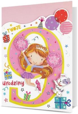 Opakowanie Karnet B6 Urodziny 9