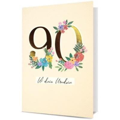 Opakowanie Karnet B6 Urodziny 90