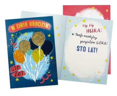 Opakowanie Karnet B6 Urodziny balony