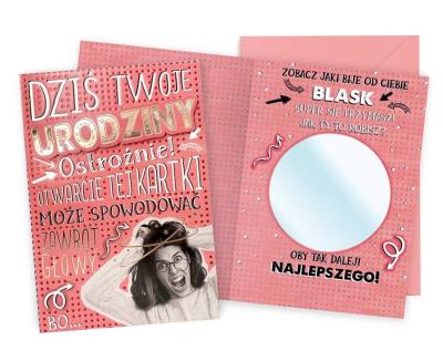 Opakowanie Karnet B6 Urodziny damskie lusterko