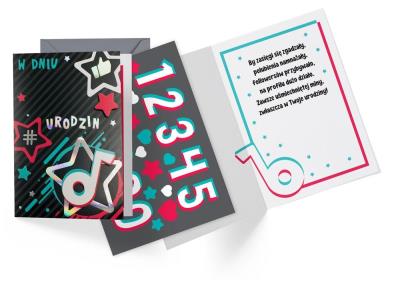 Opakowanie Karnet B6 Urodziny dziecięce (wymienne cyfry)