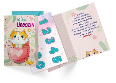 Opakowanie Karnet B6 Urodziny dziecięce (wymienne cyfry)
