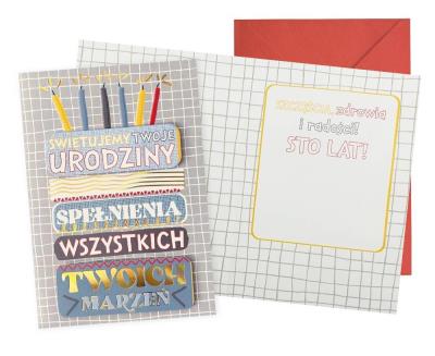 Okładka książki Karnet B6 Urodziny (męskie, tort)