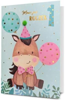 Opakowanie Karnet B6 Urodziny Roczek