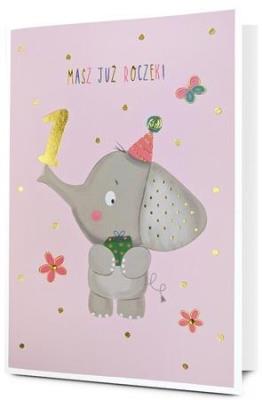 Opakowanie Karnet B6 Urodziny Roczek