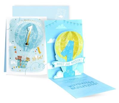 Opakowanie Karnet B6 Urodziny Roczek