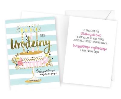 Okładka książki Karnet B6 Urodziny tort