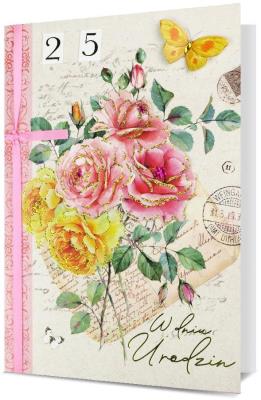 Opakowanie Karnet B6 Urodziny (wymienne cyfry)