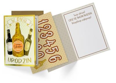 Opakowanie Karnet B6 Urodziny (wymienne cyfry)