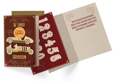 Opakowanie Karnet B6 Urodziny (wymienne cyfry)