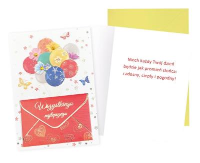 Okładka książki Karnet B6 Wszystkiego najlepszego (balony)