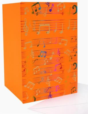 Opakowanie Karnet B6 YG-20-0108 złocony Nuty