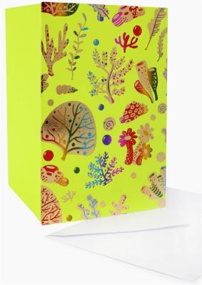 Opakowanie Karnet B6 YG-20-109 złocony Koralowce żółty