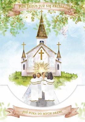 Opakowanie Karnet B6 z kieszonką Komunia. Kościół