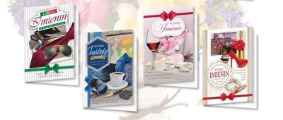 Opakowanie Karnet B6 z nalepkami Imieniny (10szt) MIX