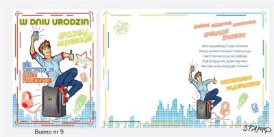 Opakowanie Karnet Bueno B6 + koperta wzór nr 09 Urodziny