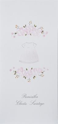 Karnet Chrzest DL C01 Koszulka kwiaty dziewczynka. Wydawca: MAK. SmakLiter.pl Opakowanie Karnet Chrzest DL C01 Koszulka kwiaty dziewczynka