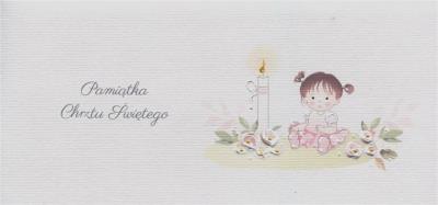 Karnet Chrzest DL C23 - Dziecko dziewczynka. Wydawca: MAK. SmakLiter.pl Opakowanie Karnet Chrzest DL C23 - Dziecko dziewczynka