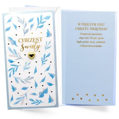 Okładka książki Karnet Chrzest niebieski