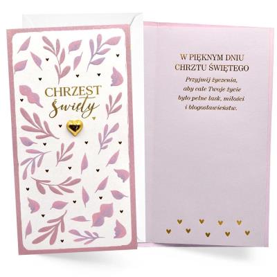 Okładka książki Karnet Chrzest różowy