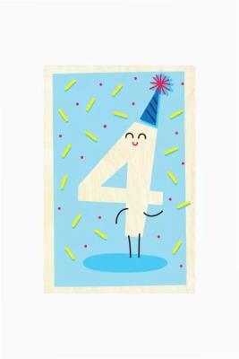 Opakowanie Karnet - Czwarte urodziny