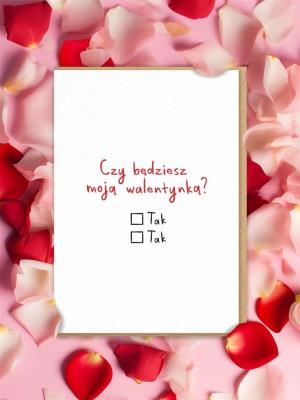 Opakowanie Karnet - czy będziesz moją walentynką?