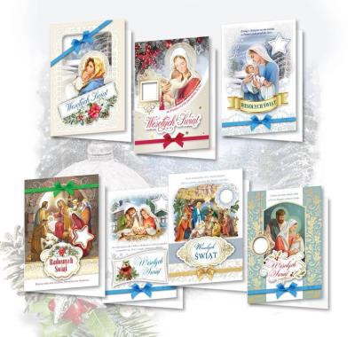 Opakowanie Karnet DL BN z opłatkiem, religia (10szt) MIX