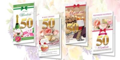 Opakowanie Karnet DL De Lux Urodziny 50 (10szt)