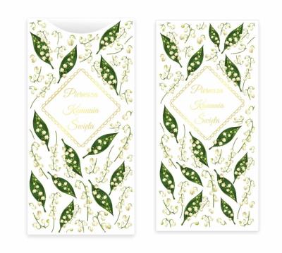 Opakowanie Karnet DL Komunia. Konwalie