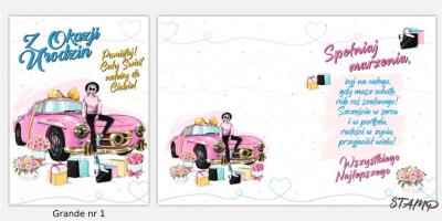 Opakowanie Karnet Grande + koperta wzór nr 01 Urodziny