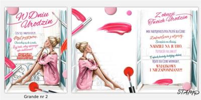 Opakowanie Karnet Grande + koperta wzór nr 02 Urodziny