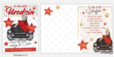 Opakowanie Karnet Grande + koperta wzór nr 05 Urodziny