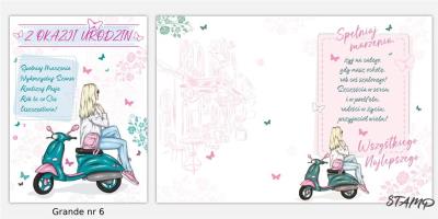 Opakowanie Karnet Grande + koperta wzór nr 06 Urodziny