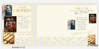 Opakowanie Karnet Grande + koperta wzór nr 12 Urodziny