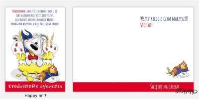 Opakowanie Karnet Happy B6 + koperta wzór nr 07 Urodziny