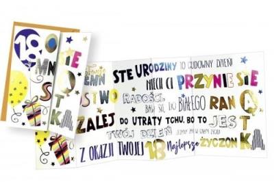 Opakowanie Karnet HR-001 Urodziny 18