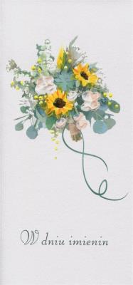 Opakowanie Karnet Imieniny I 13 - Bukiet słoneczniki