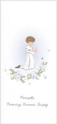 Opakowanie Karnet Komunia DL K22 - Chłopiec modlitwa