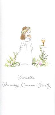 Opakowanie Karnet Komunia DL K25 - Dziewczynka kielich