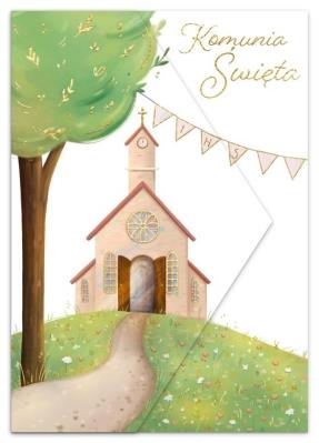 Opakowanie Karnet koperta A5 Komunia. Kościół