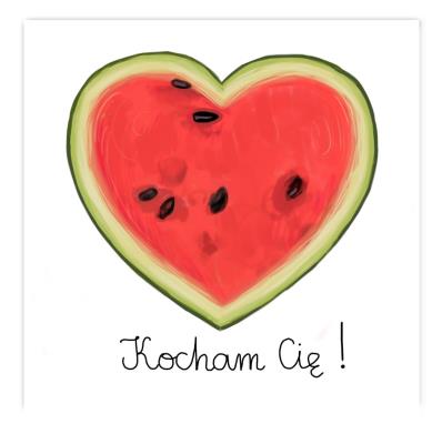 Opakowanie Karnet KW Arbuzowe serce