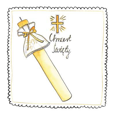 Opakowanie Karnet KW Chrzest Szata